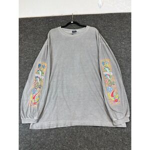 Vintage Faded Tattoo Dragon Long Sleeve Graphic T-Shirt Faded Mens XL Biker 90s